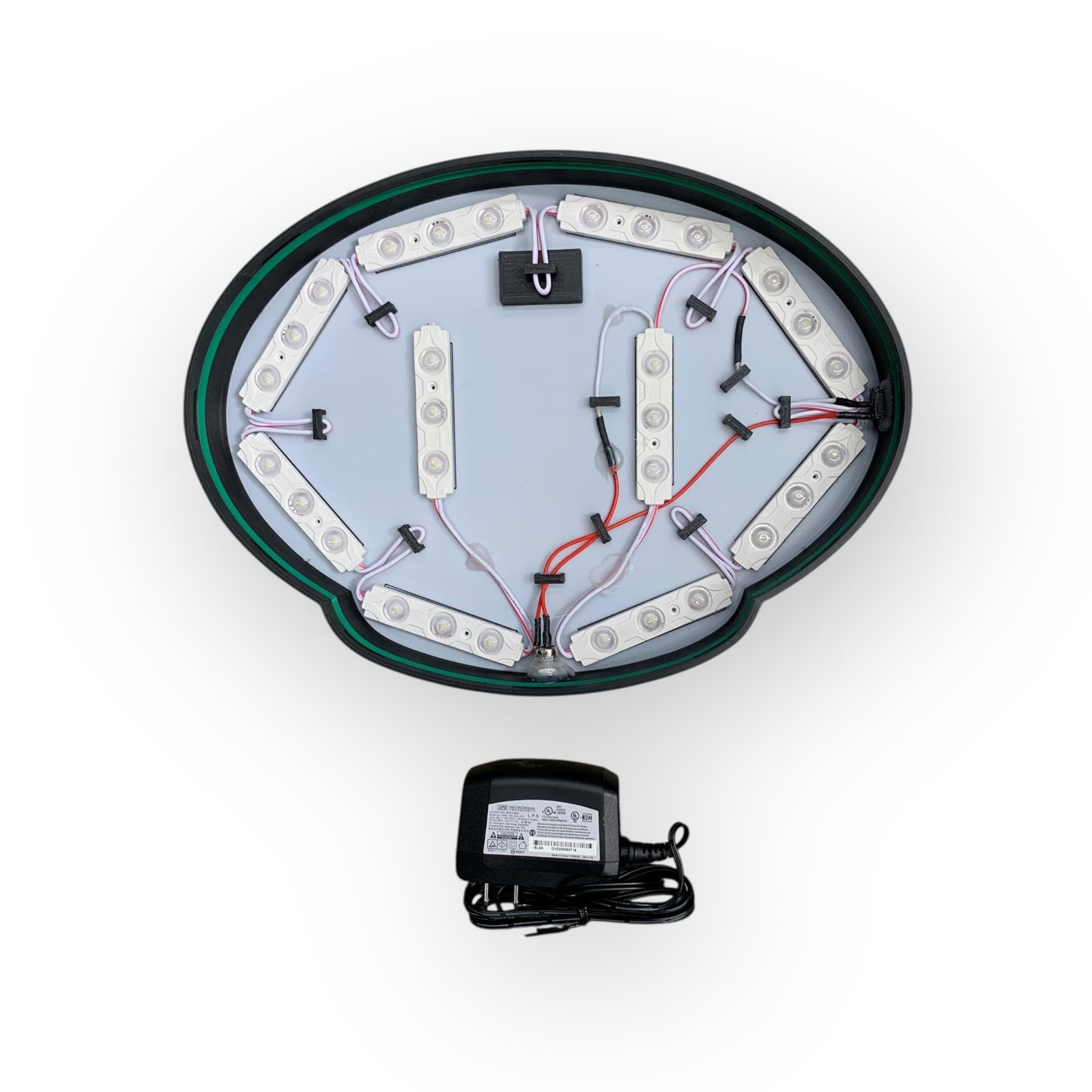 12V LED light modules inside a LED indoor sign