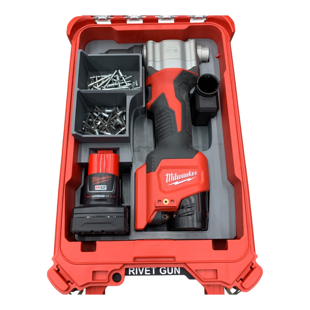 Milwaukee Packout 48-22-8435 Rivet Gun 2550-20 Organizer Insert Dark Gray