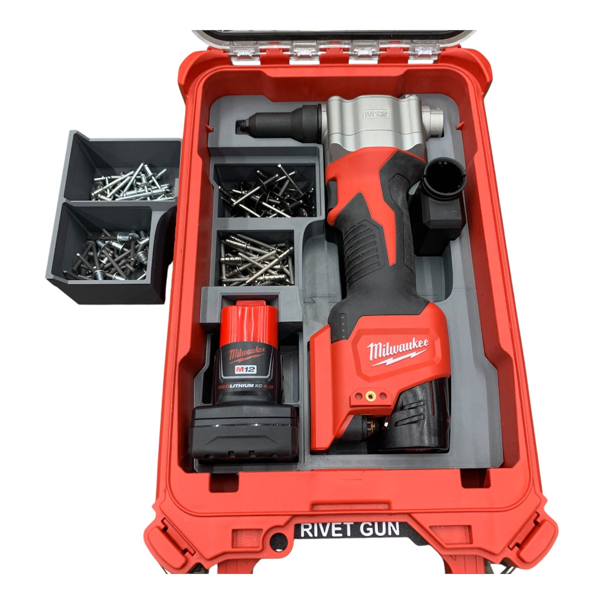 Milwaukee Packout 48-22-8435 Rivet Gun 2550-20 Organizer Insert Dark Gray