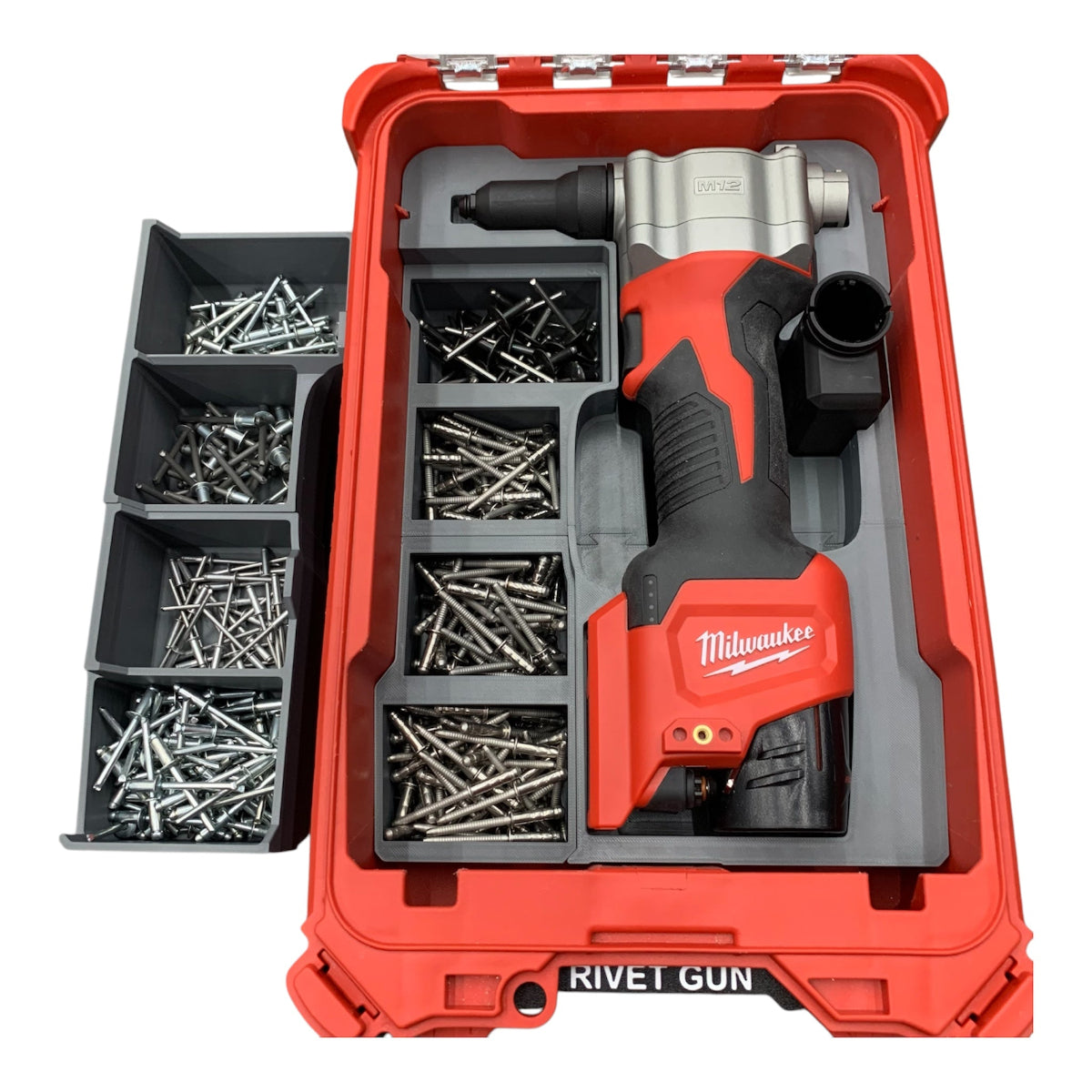 Milwaukee Packout 48-22-8435 Rivet Gun 2550-20 Organizer Insert Dark Gray