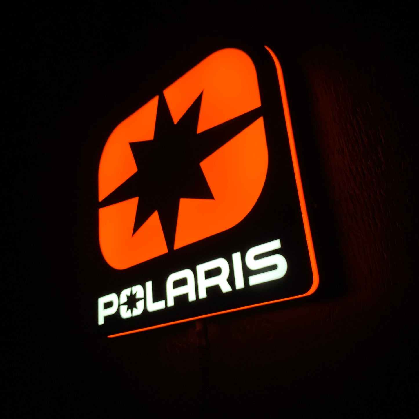 Polaris led indoor sing on a dark background