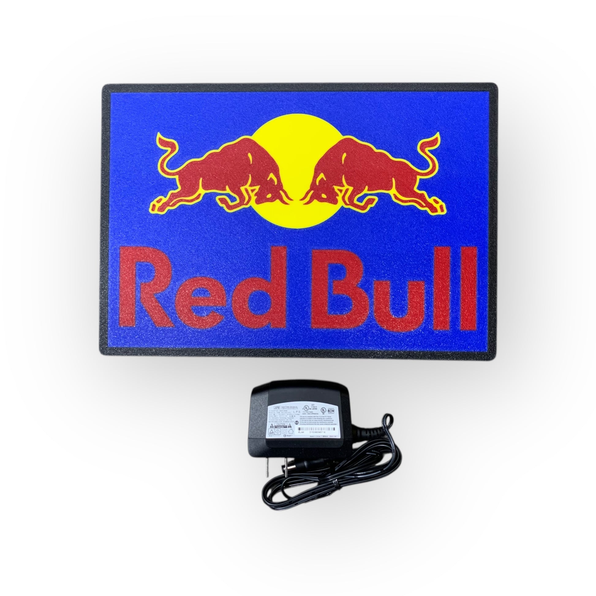 Red Bull LED indoor sign with power adaptor