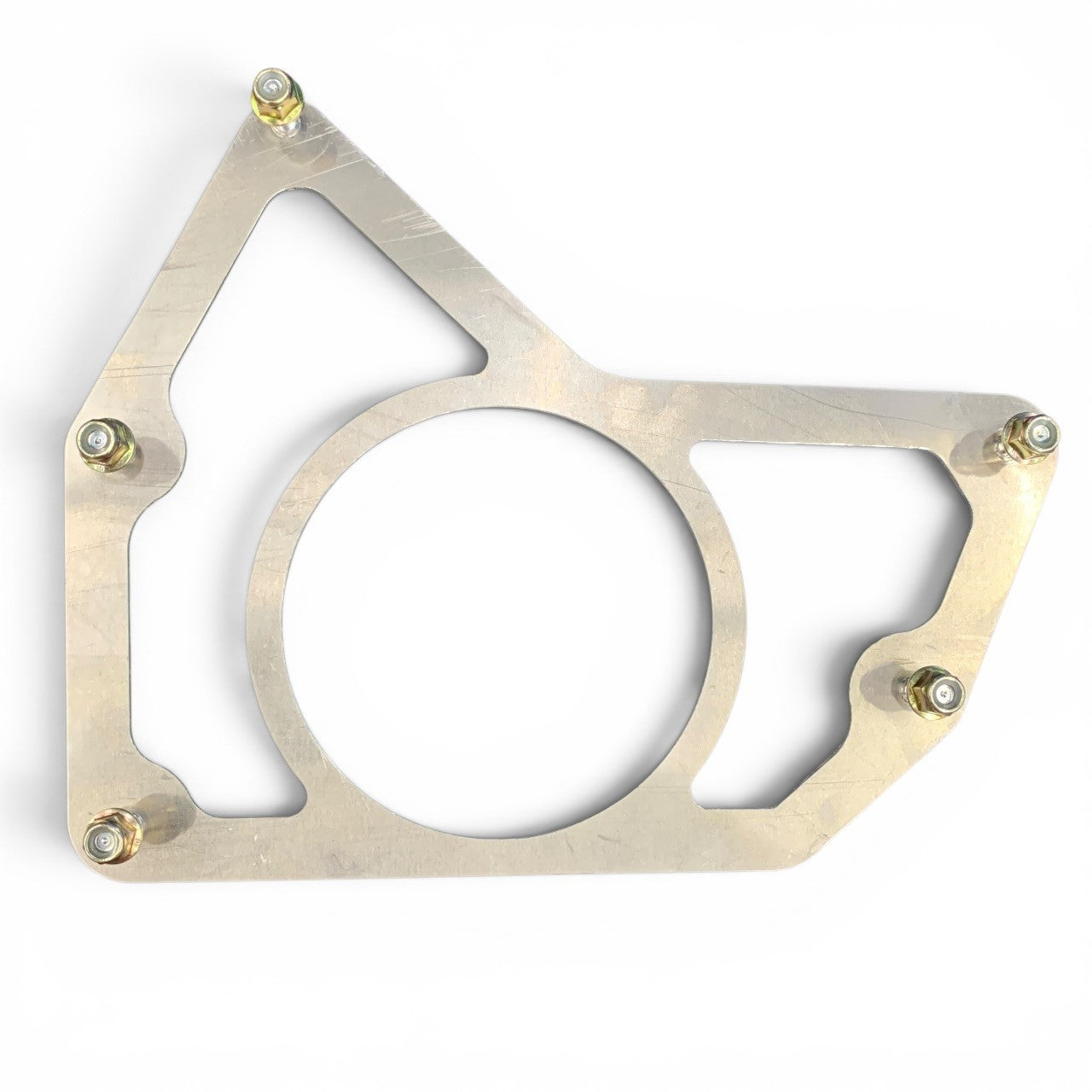 Ski-Doo XP Chain Case Mounting Plate 518325816 with Nuts on white background