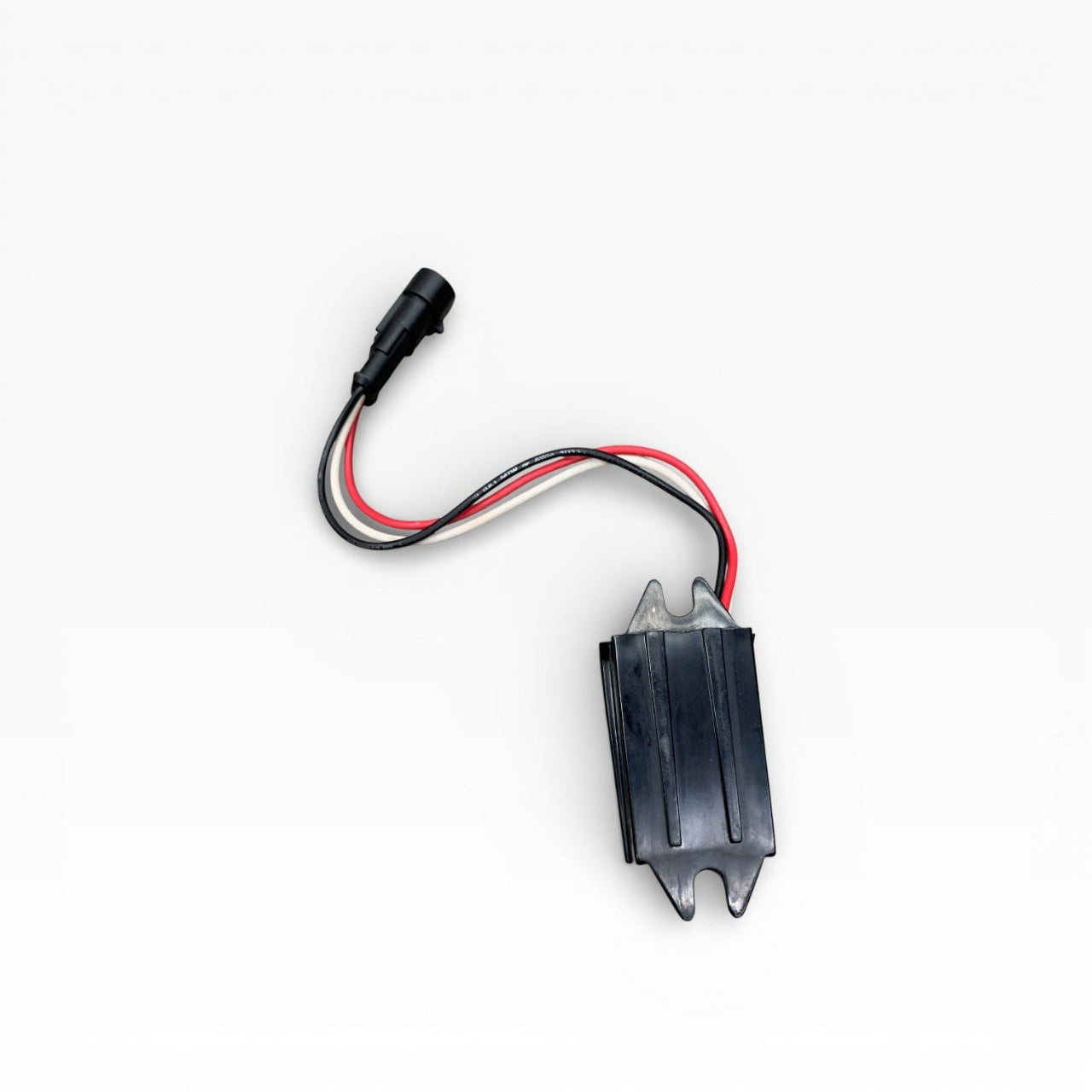 Electrical component with wires on a white background